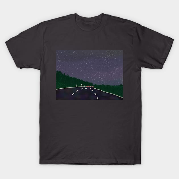 starry road T-Shirt by sam_c